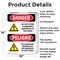 Signmission Do Not Store Flammable Materials Bilingual Danger Sign, Aluminum, 10in W x 14in L, 2PK OS-2PACK-DS-A-1014-VS-1174 - alternate 6